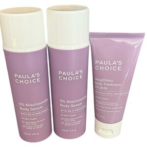 Paula’s Choice Body Serums and Weightless Body Treatment